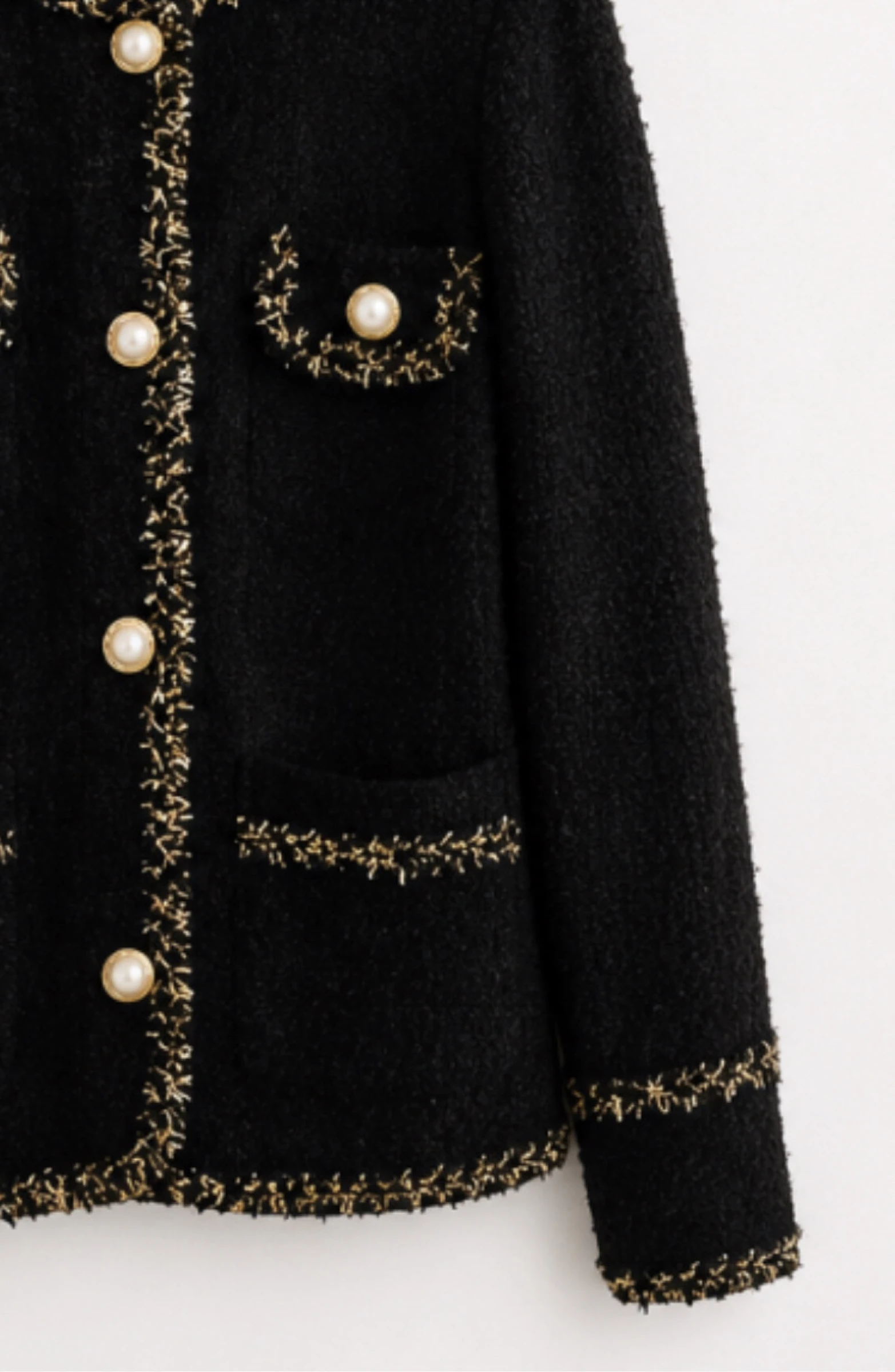 Chaqueta vintage negro dorado talla m l 🌺 – photo 2